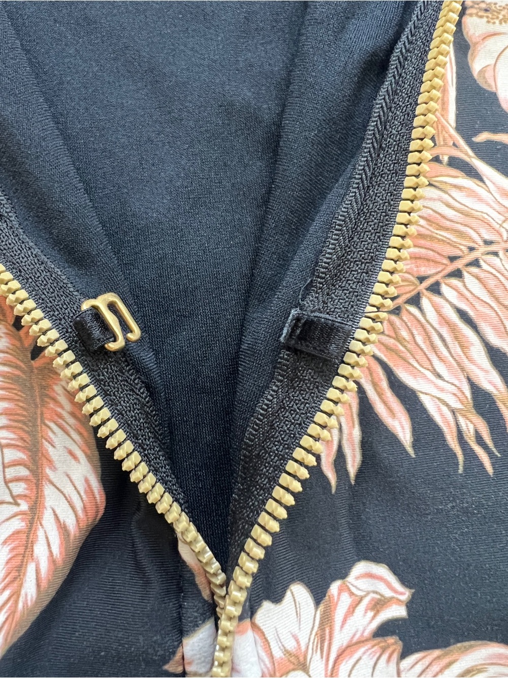 Seafolly Castaway Zip Front One Piece Palm Vacation US 6 Aus 10 - Picture 3 of 10